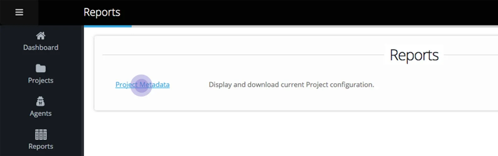 To navigate to the Report (screenshot)