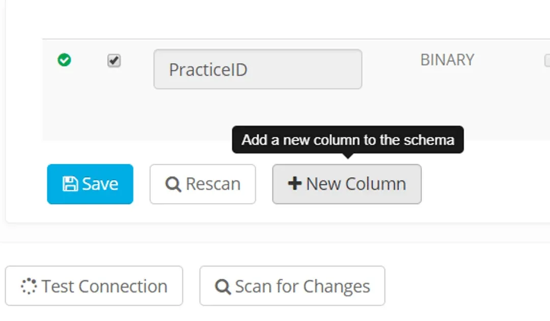 Edit Structure : create new columns (screenshot)