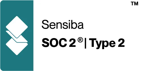 Sensiba SOC 2 Type 2 badge